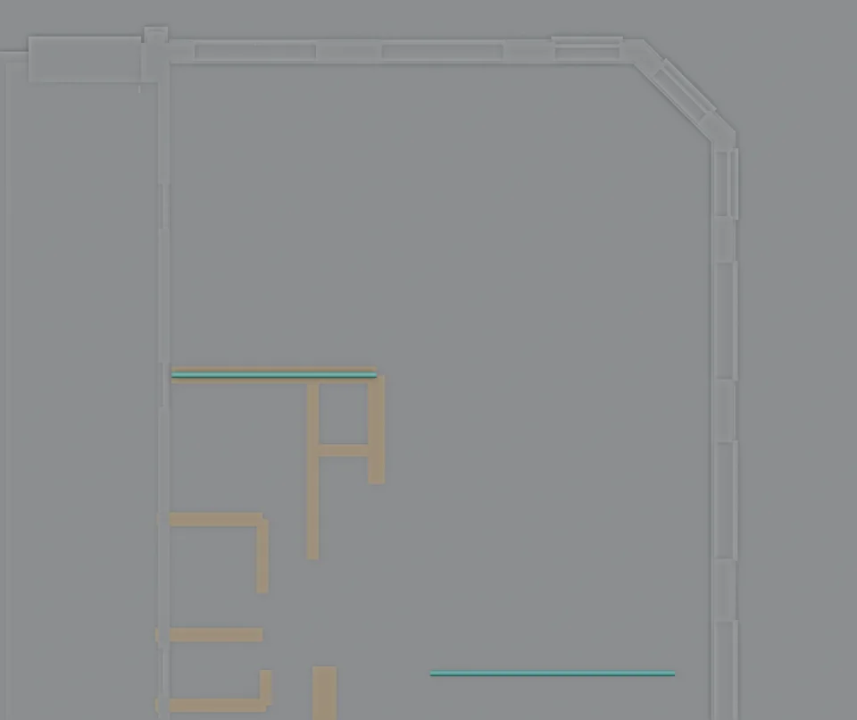 Café — dated footprint and retained geometry