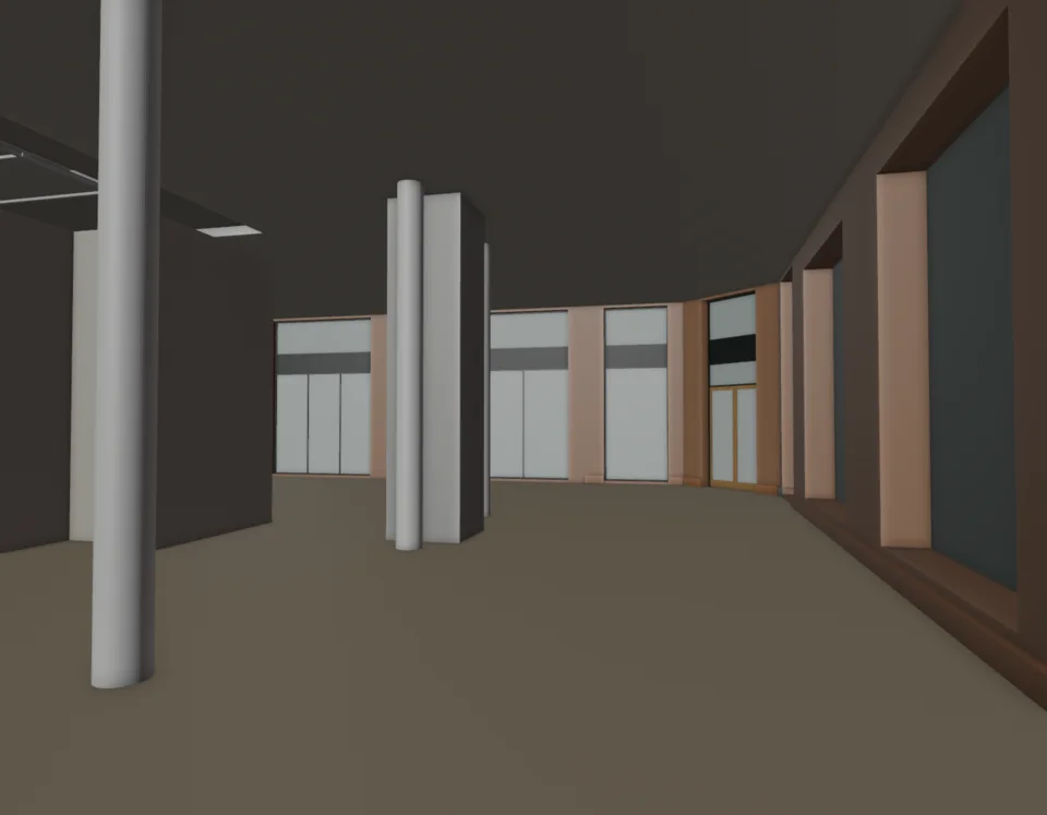 Café — reverse view toward the corner