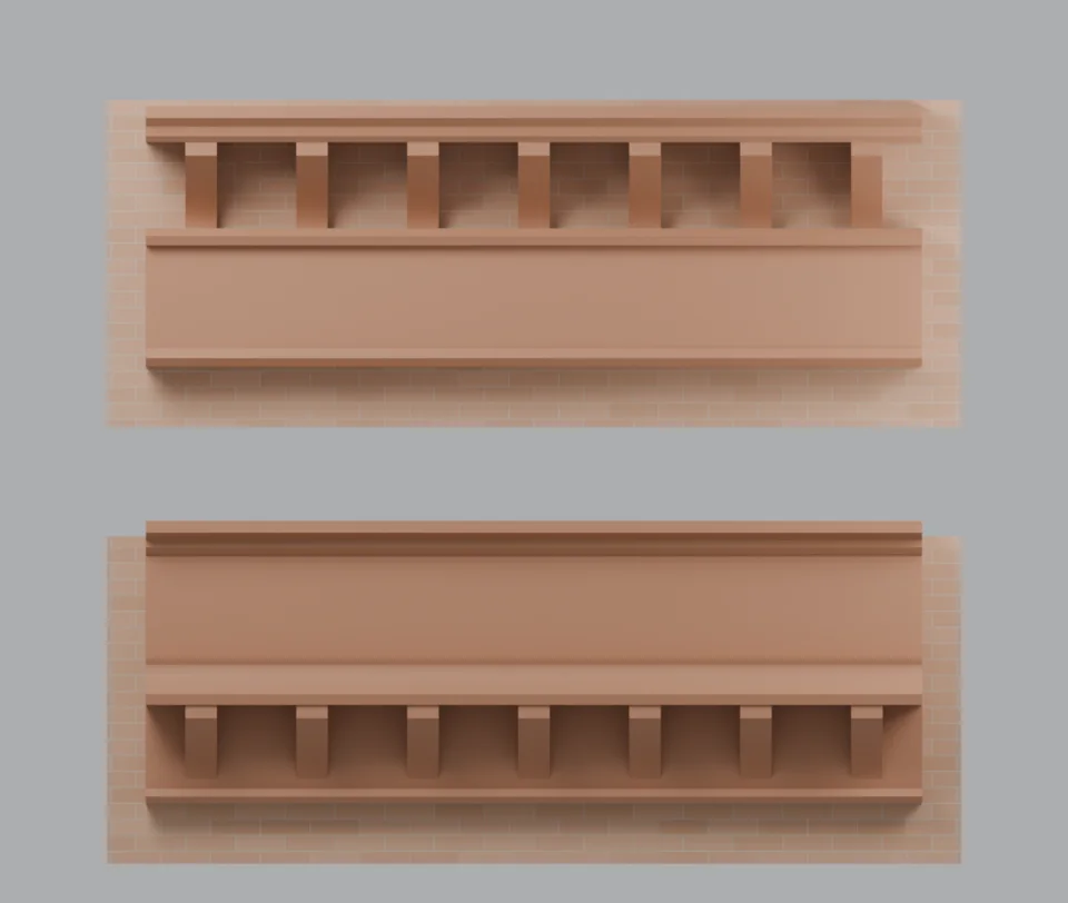 Street cornice — sectional geometry study