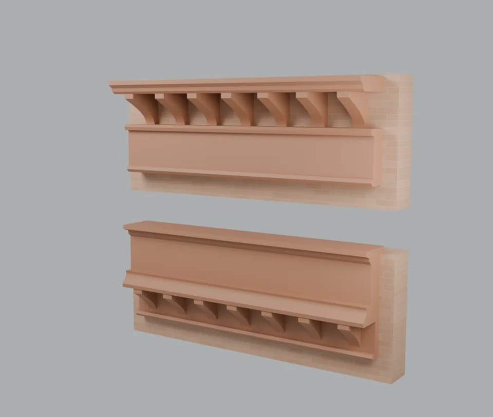 Street cornice — sectional geometry study