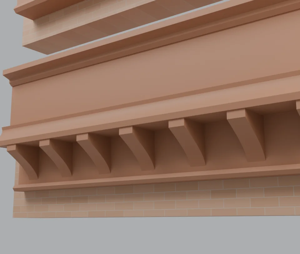 Street cornice — sectional geometry study