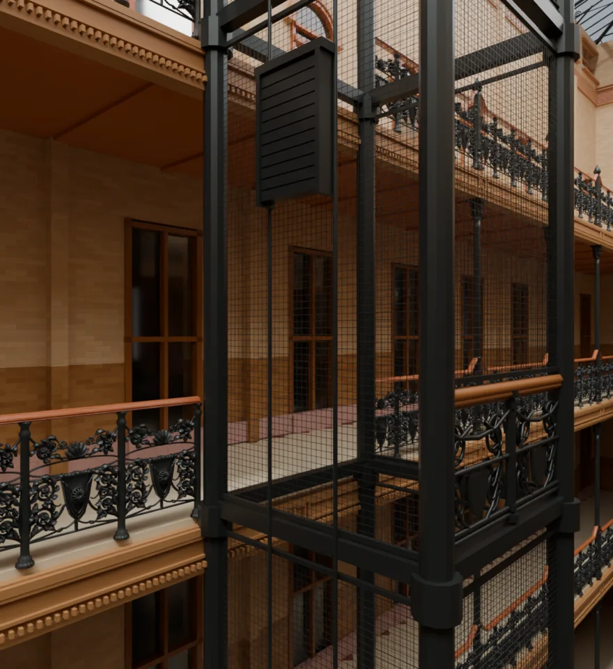 elevator frame mesh v27 — WIP