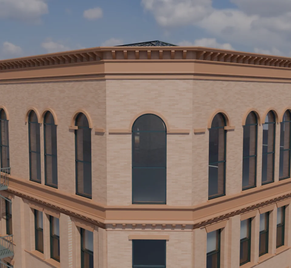 Upper and corner glazing — integrated WIP
