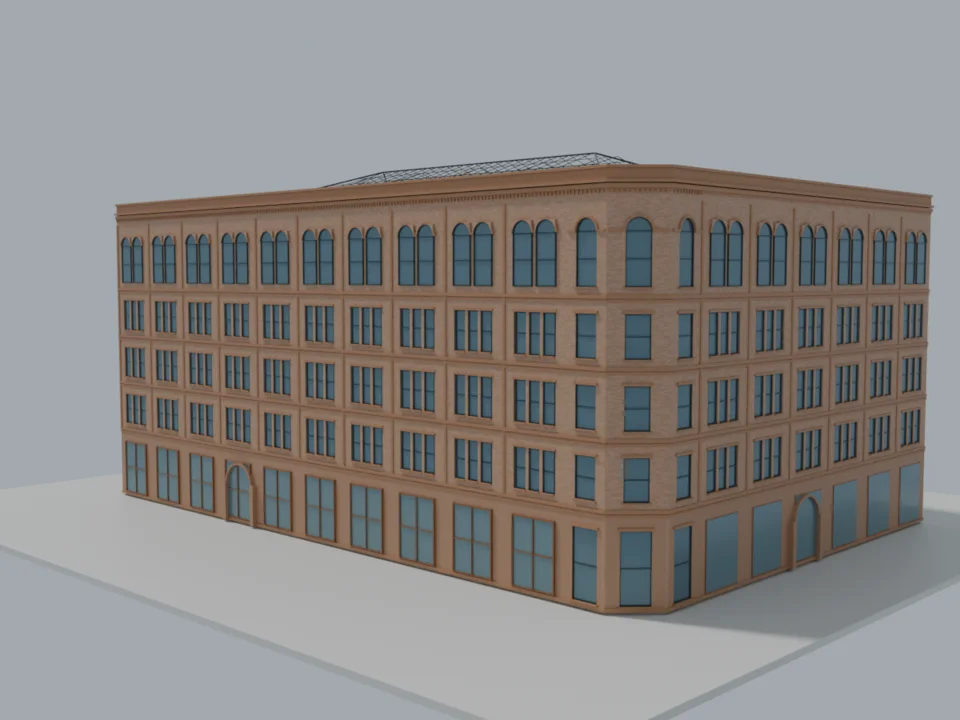 Whole building v8 — facade junctions WIP