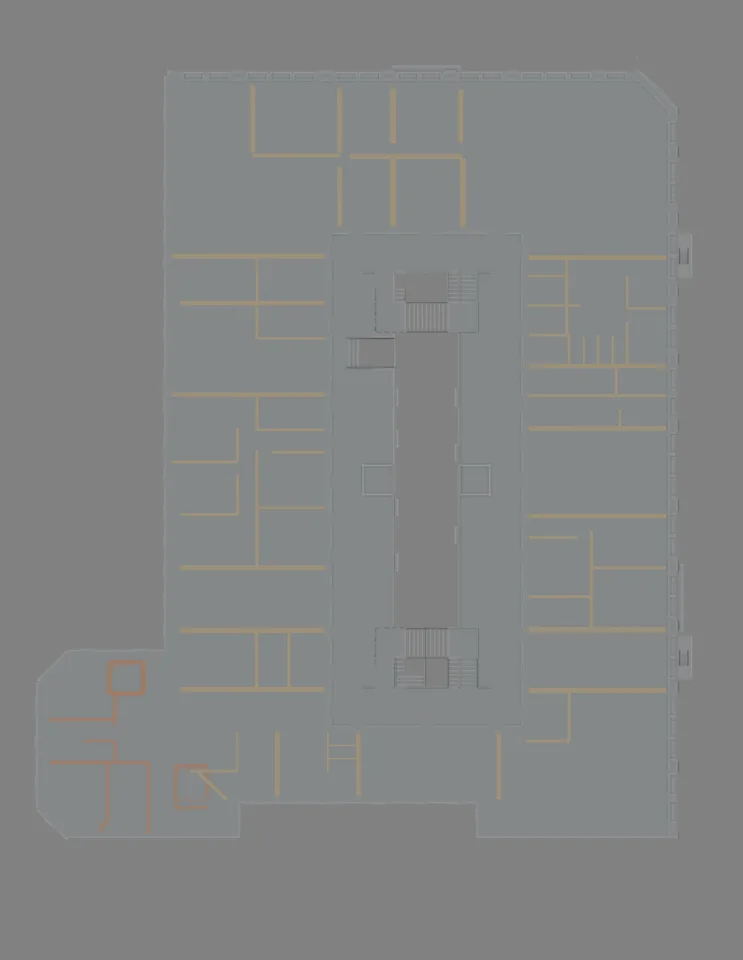 Whole second floor — rear service integration WIP