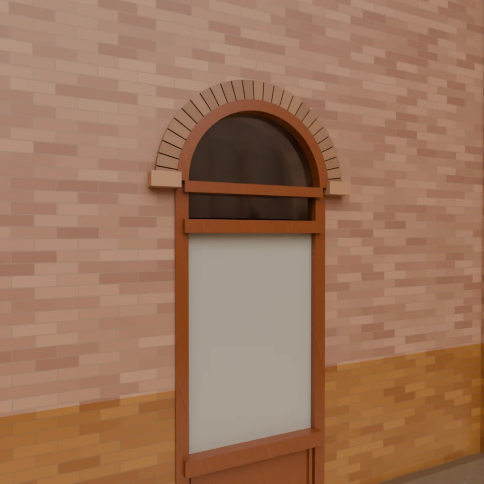 material brick arch v02 — controlled WIP study