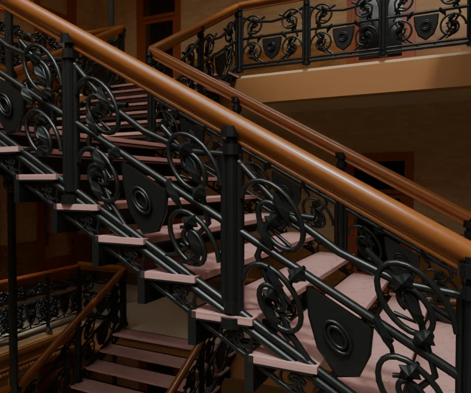 stair frame in building v34 — WIP