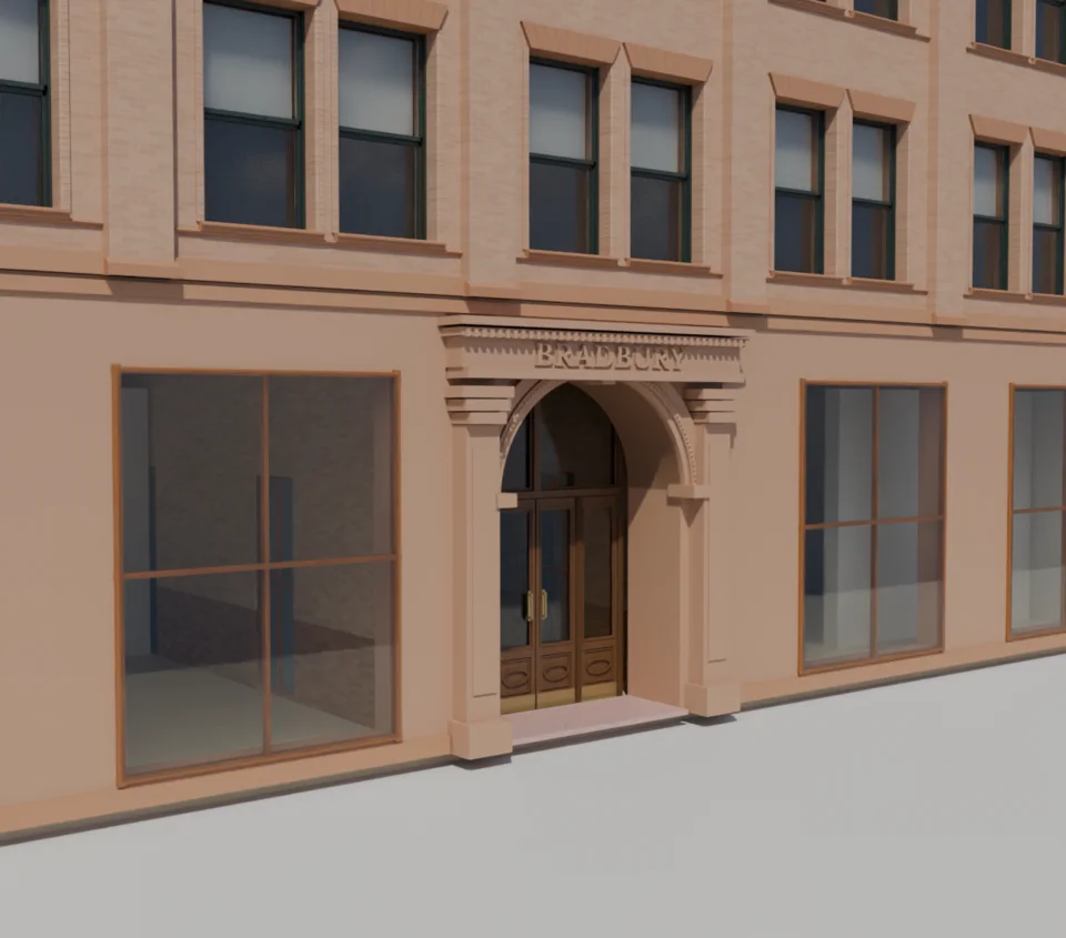 Street-height facade comparison — unfinished architecture