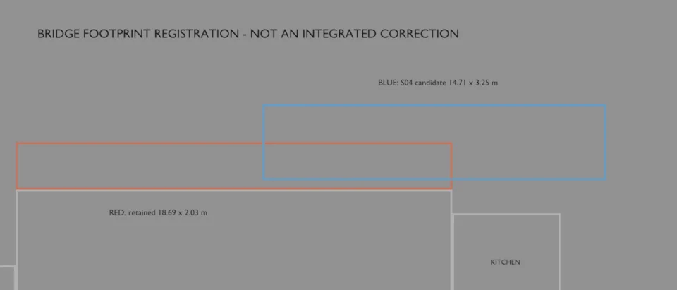 Bridge footprint discrepancy — close