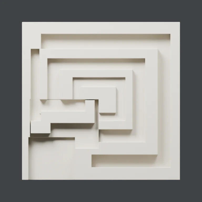 Textile v02 block front — rejected relief study