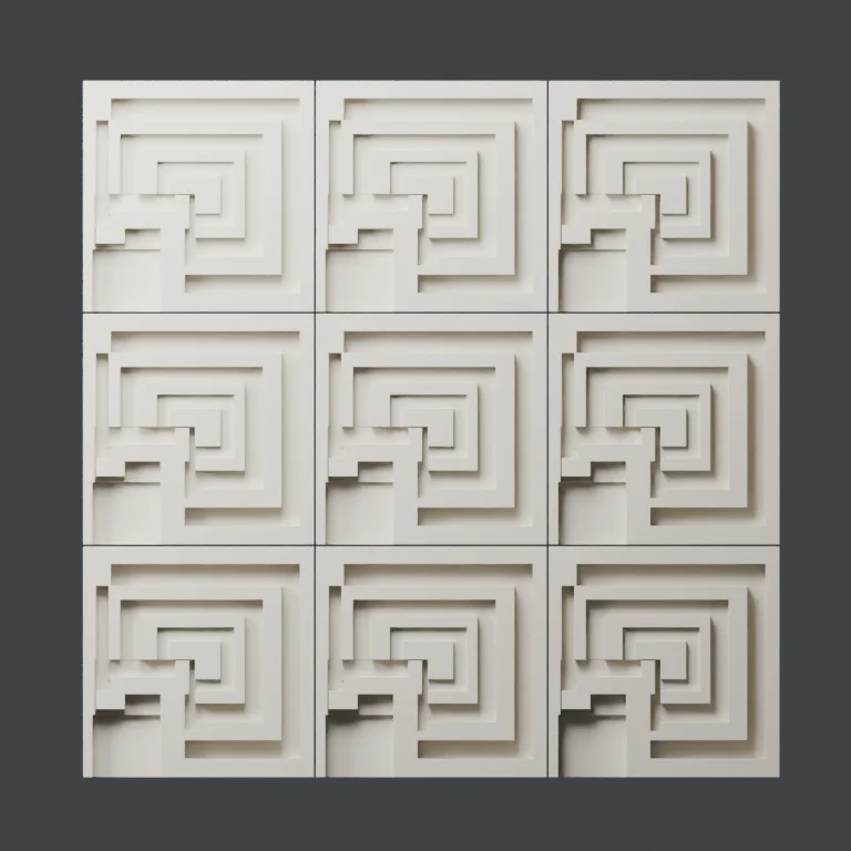 Textile v03 block panel — closed relief study