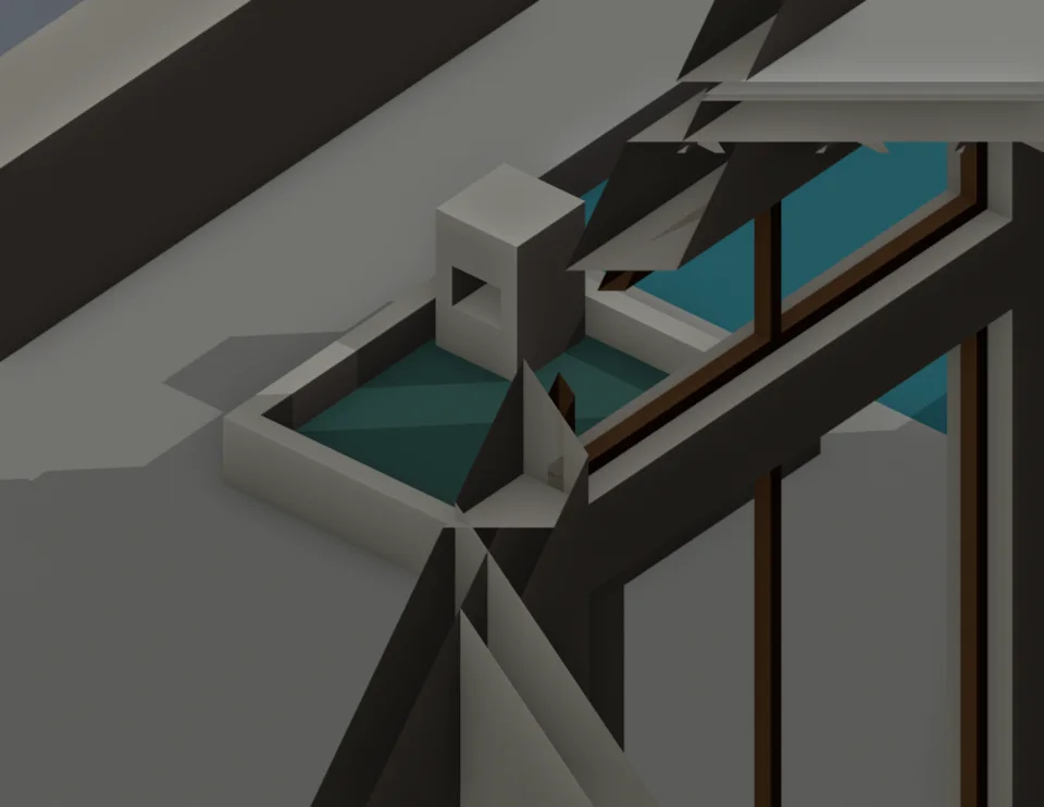 Pool basin trial — close view obstructed