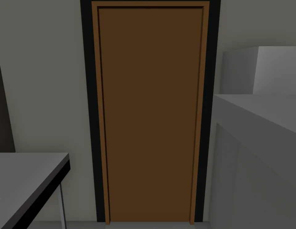 Kitchen timber door closed trial