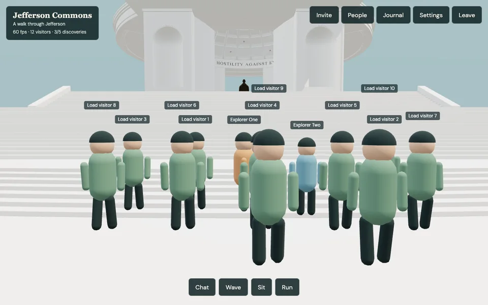 Twelve visitors — deployed game