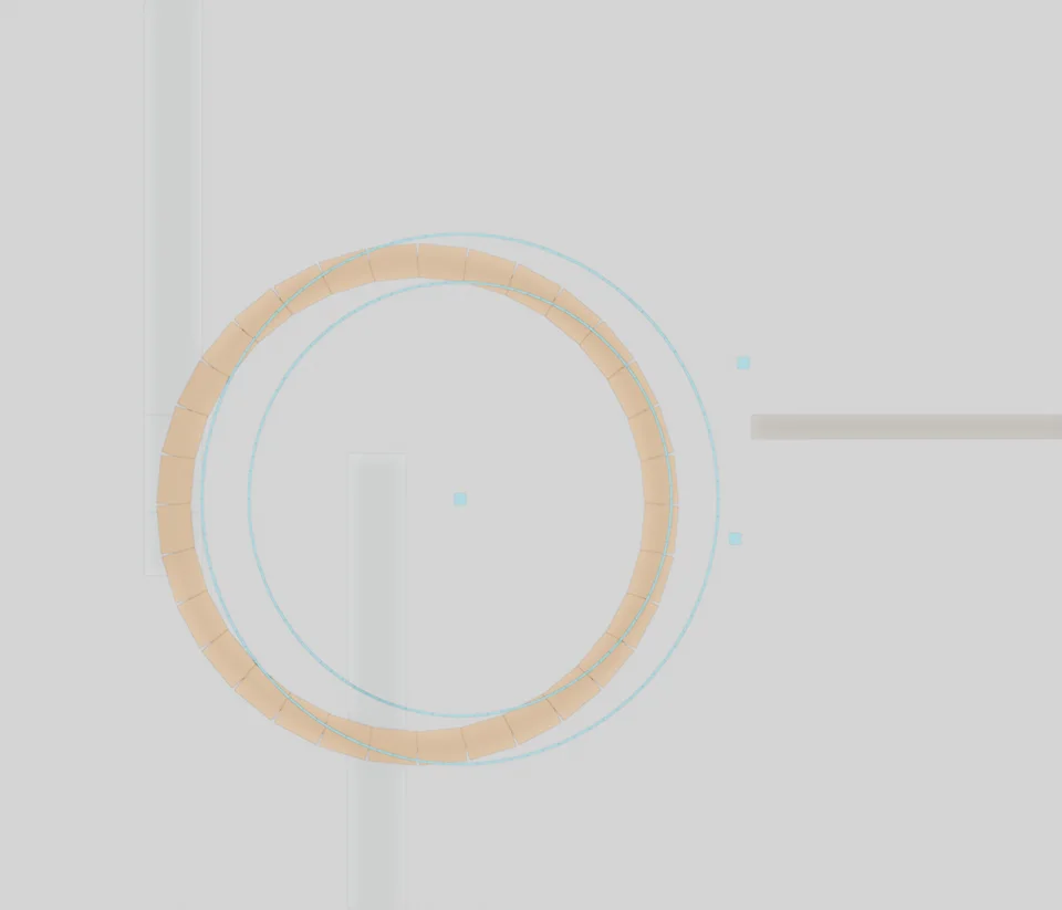 Circular stair · source trace versus proxy