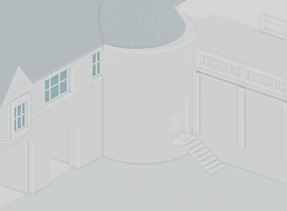 Stair core · retained trial exterior
