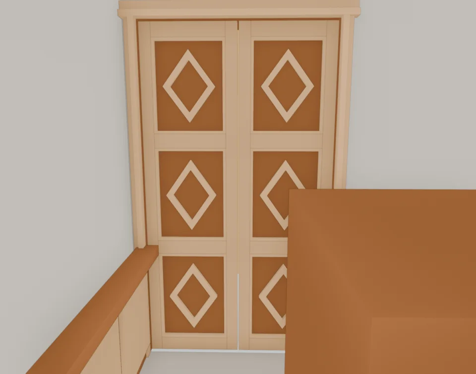 Theatre exit · corrected receiving joinery