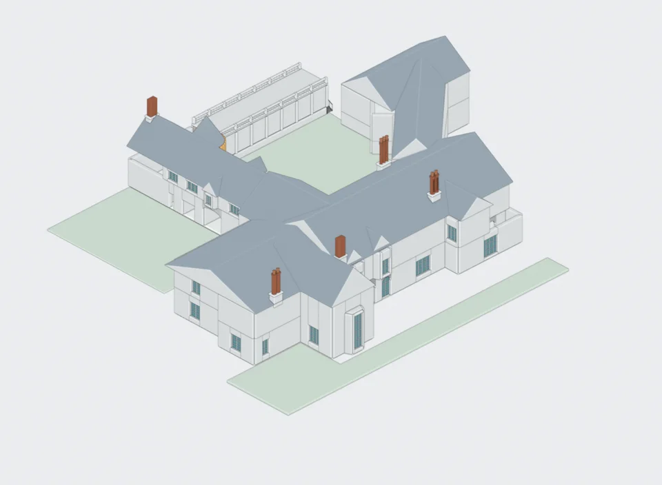v16 whole mansion and chimney massing