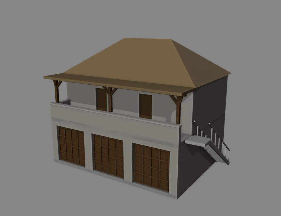 v36 firehouse external stair study