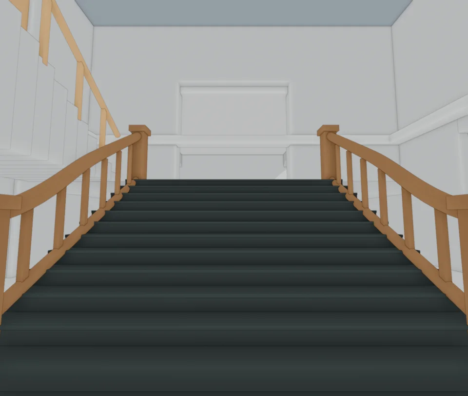 v41 lower stair and rail outline