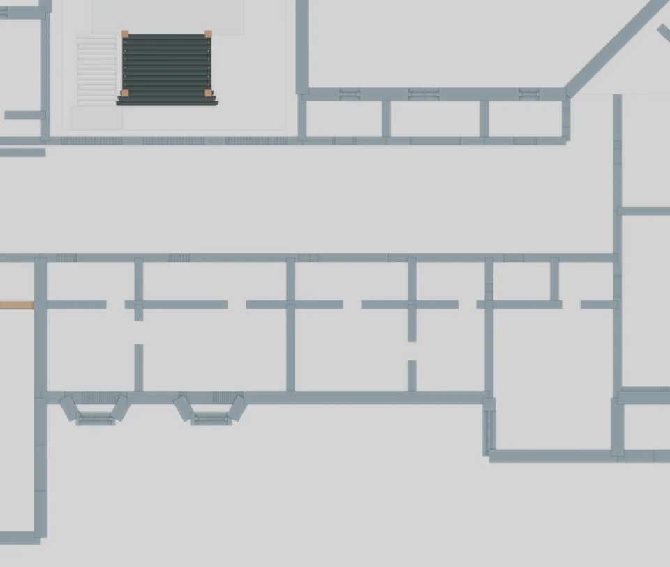 v42 upper-floor doorway relationships