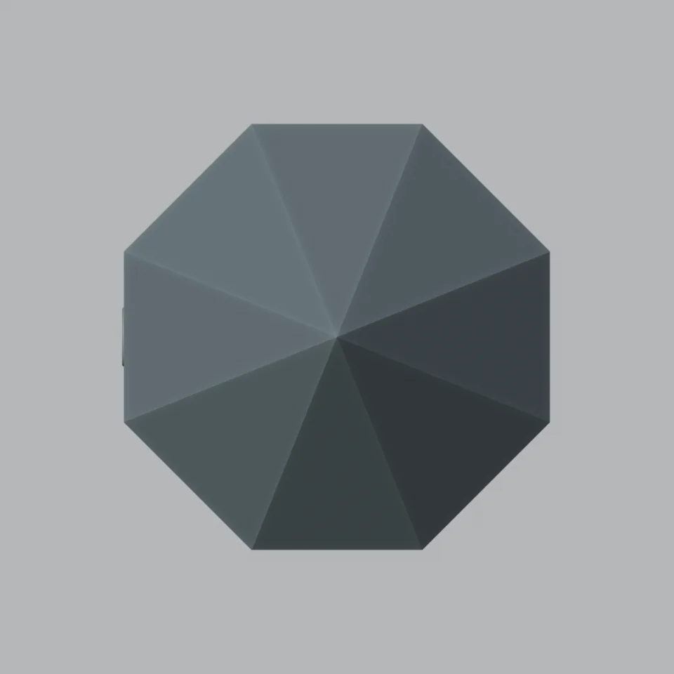 v50 eight-facet slate-cap outline