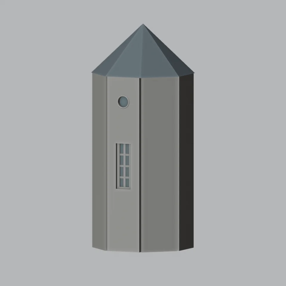 v50 service-tower shell before junction cleanup
