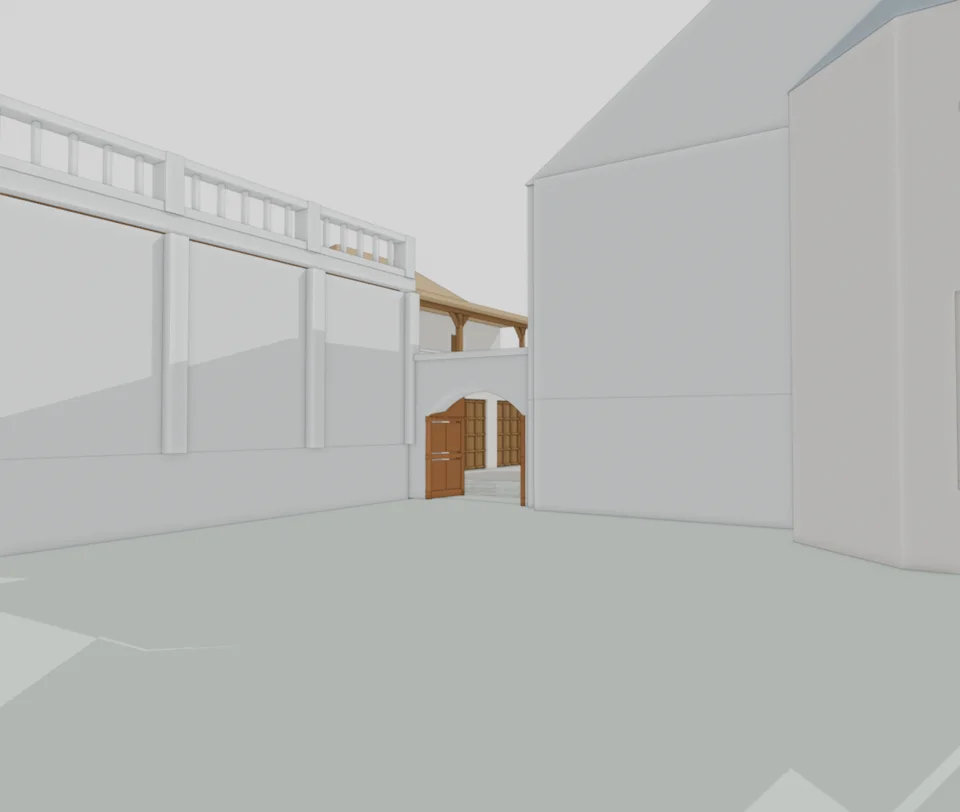 Courtyard · source-led connecting gateway