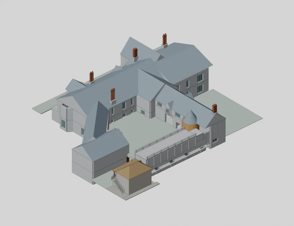 Courtyard · shadow-free geometry witness