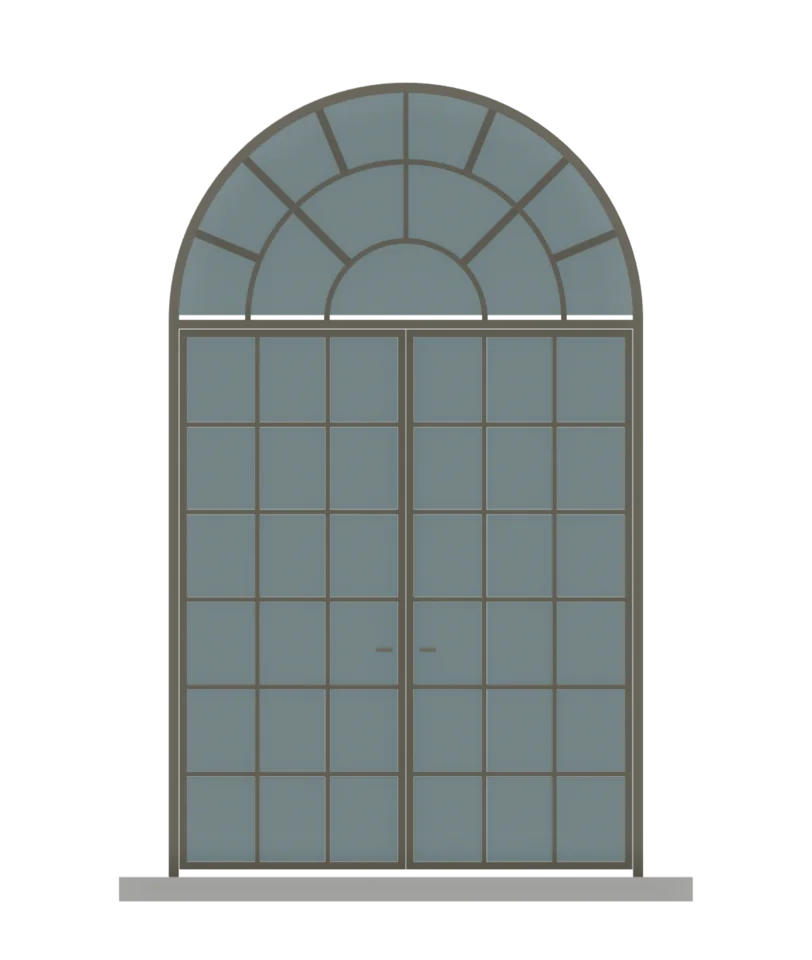 Terrace door construction · closed