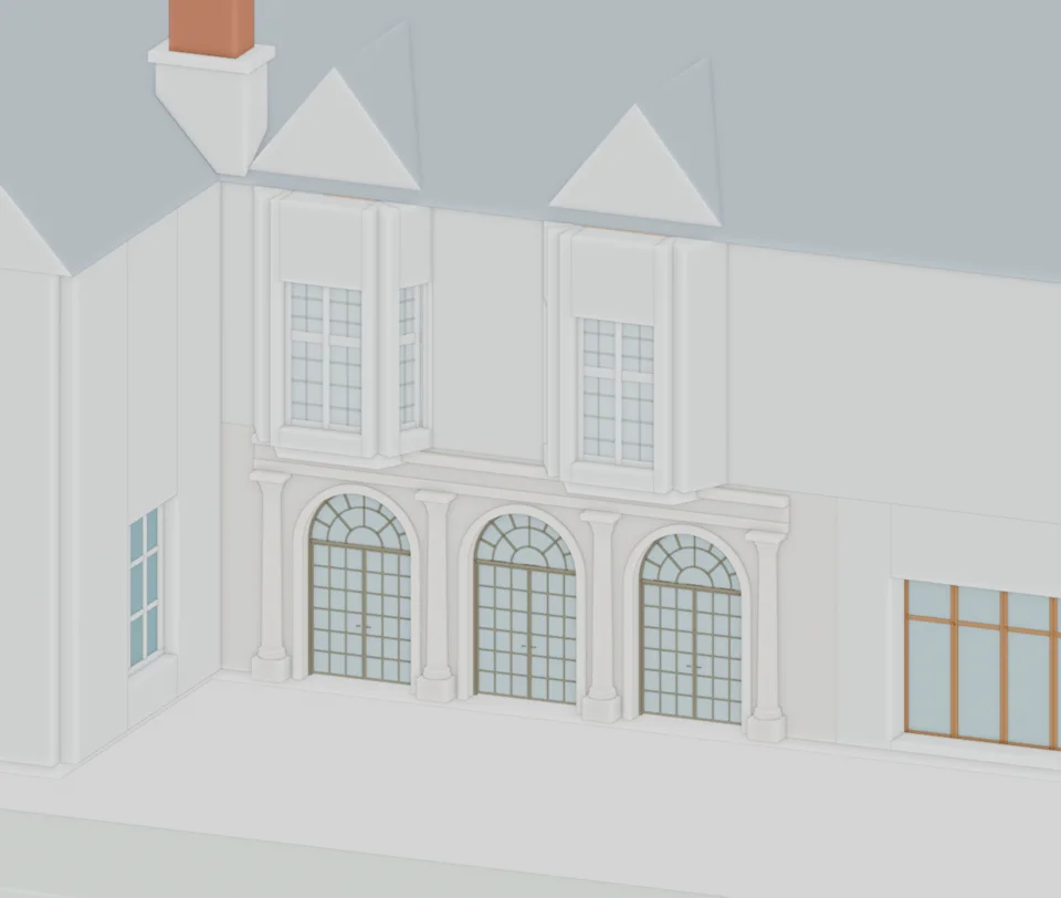 Terrace facade · integration depth