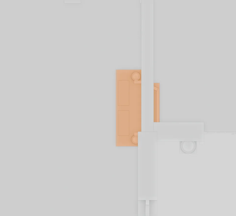 Living fireplace · uncut wall registration