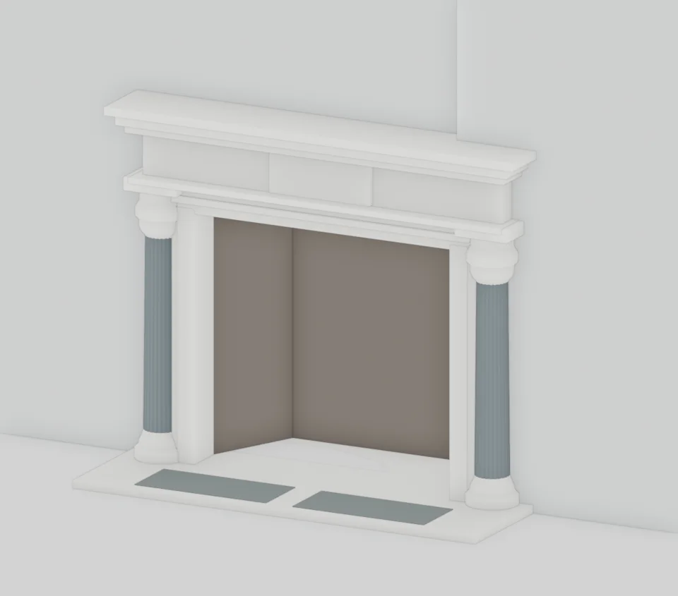 Living fireplace · wall junction still open