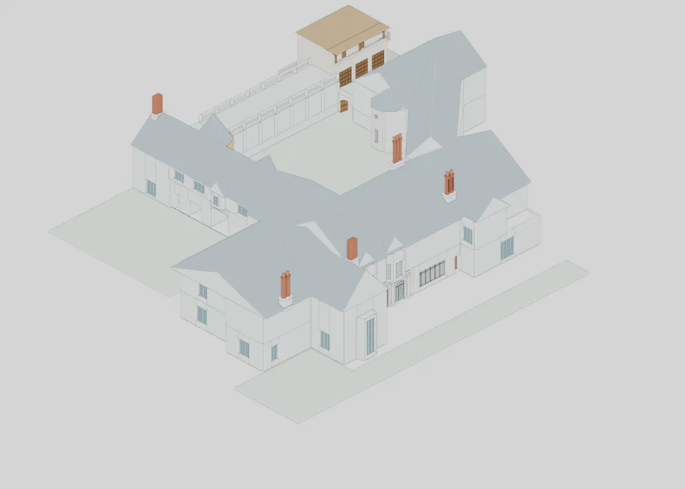 Roof shell study · unchanged outside envelope