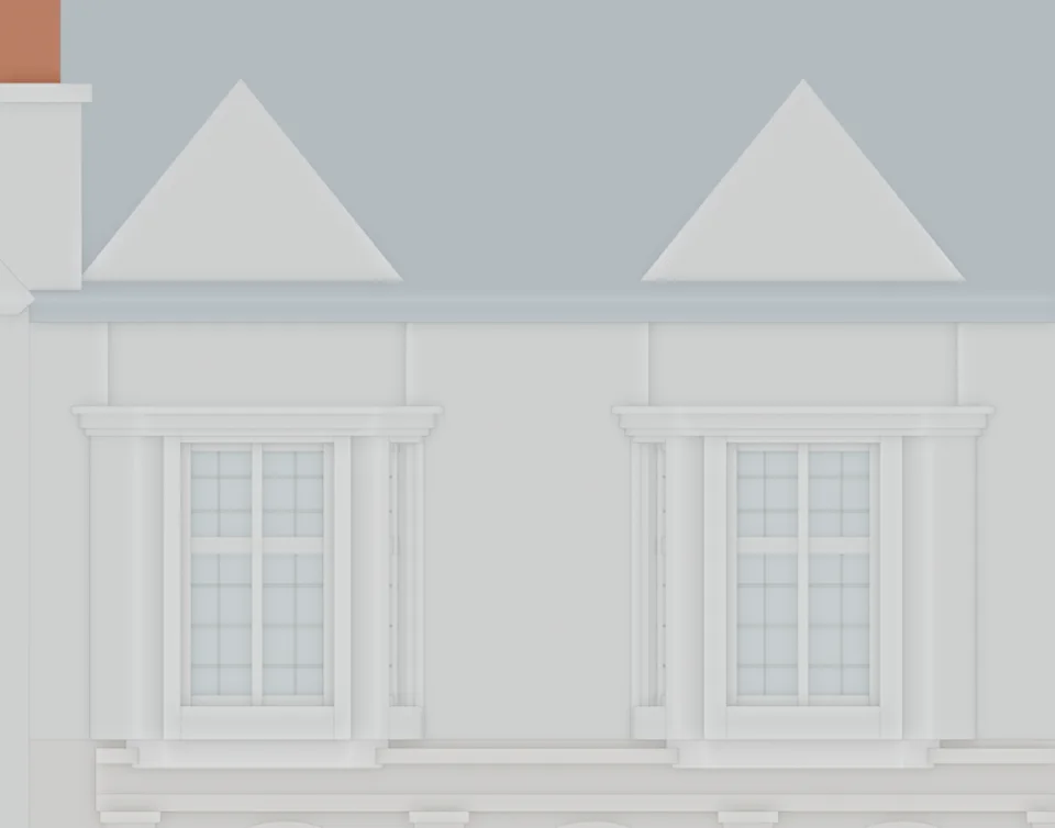 Oriel trial · corrected projecting heads