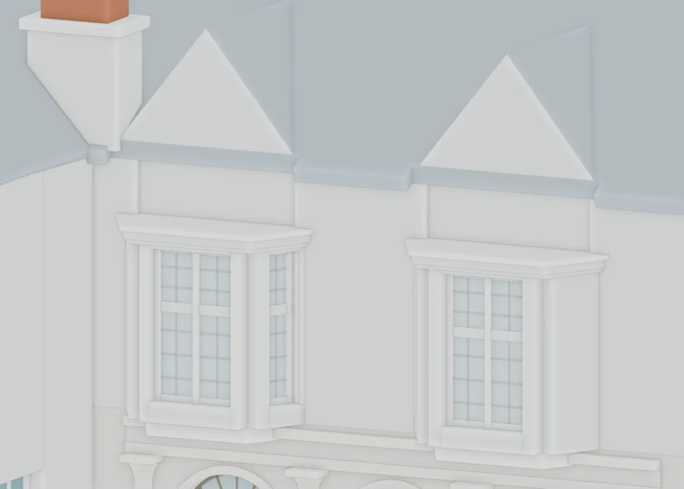 Roof-edge trial · oblique inspection
